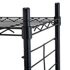 Étagère 2 tablettes en acier – Petite, cadre noir, 71 cm H x 91 cm L
