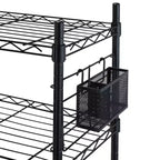 Étagère 2 tablettes en acier – Petite, cadre noir, 71 cm H x 91 cm L