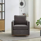 Fauteuil d'appoint pivotant à 360° – Fauteuil de salon carré rembourré de 78 cm pour le salon