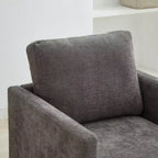 Fauteuil d'appoint pivotant à 360° – Fauteuil de salon carré rembourré de 78 cm pour le salon
