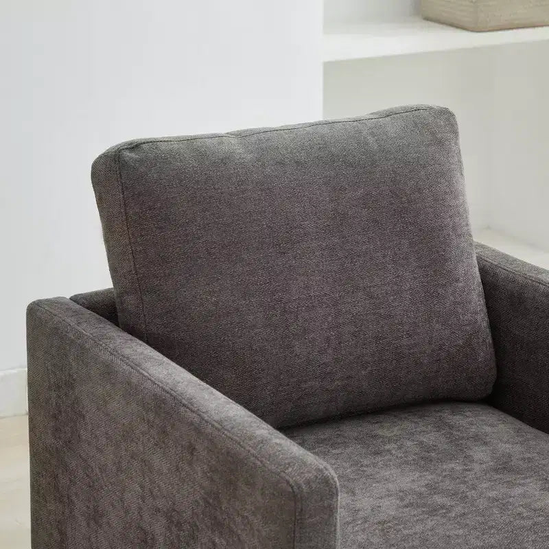 360° Swivel Accent Chair – 30.7" Square Upholstered Lounge Armchair for Living Room