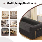 Canapé-lit pliable en velours côtelé, matelas pliant avec cadre à forme fixe, futon 3 places dépliable king size pour la maison et le bureau