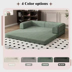 Canapé-lit pliable en velours côtelé, matelas pliant avec cadre à forme fixe, futon 3 places dépliable king size pour la maison et le bureau