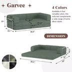 Canapé-lit pliable en velours côtelé, matelas pliant avec cadre à forme fixe, futon 3 places dépliable king size pour la maison et le bureau