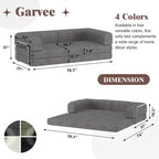 Canapé-lit pliable en velours côtelé, matelas pliant avec cadre à forme fixe, futon 3 places dépliable king size pour la maison et le bureau