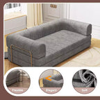 Canapé-lit pliable en velours côtelé, matelas pliant avec cadre à forme fixe, futon 3 places dépliable king size pour la maison et le bureau