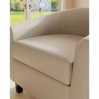Fauteuil club avec accoudoirs incurvés et dossier enveloppant – Chaise d'appoint pour salon et chambre à coucher