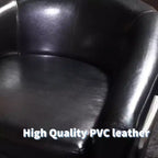 Fauteuil club avec accoudoirs incurvés et dossier enveloppant – Chaise d'appoint pour salon et chambre à coucher