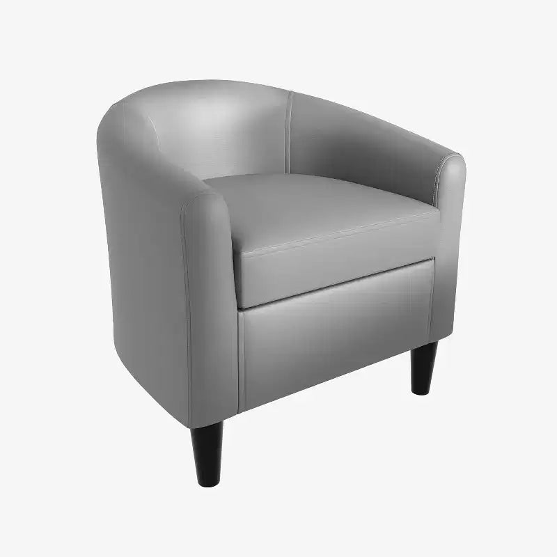 Barrel Chair with Curved Armrests & Wraparound Backrest – Accent Chair for Living Room & Bedroom