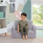 Fauteuil convertible 2-en-1 pour enfants en peluche – Siège dépliable confortable pour enfants