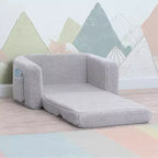 Fauteuil convertible 2-en-1 pour enfants en peluche – Siège dépliable confortable pour enfants