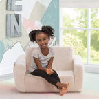 Fauteuil convertible 2-en-1 pour enfants en peluche – Siège dépliable confortable pour enfants