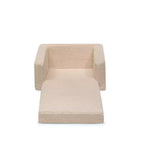 Fauteuil convertible 2-en-1 pour enfants en peluche – Siège dépliable confortable pour enfants