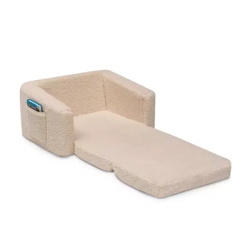 Kids Plush 2-in-1 Convertible Chair to Lounger – Cozy Flip-Out Seat for Children