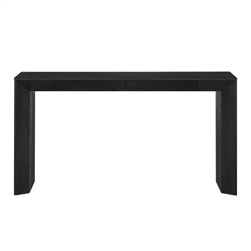 Wood Console Table with Drawers, Entryway Table Thickened Legs, Minimalist Hallway Table with Storage