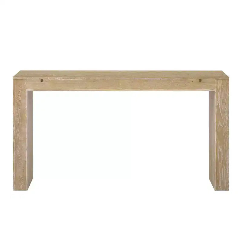 Wood Console Table with Drawers, Entryway Table Thickened Legs, Minimalist Hallway Table with Storage