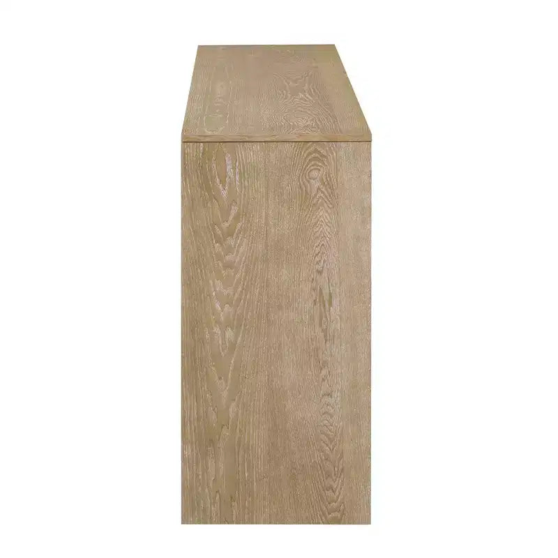 Wood Console Table with Drawers, Entryway Table Thickened Legs, Minimalist Hallway Table with Storage