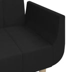 Canapé convertible 2 places avec deux oreillers – Tissu noir, canapé-lit d'appoint convertible