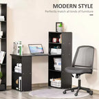 Bureau d'ordinateur avec étagères de rangement à 6 niveaux – Poste de travail avec étagère pour le bureau à domicile