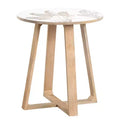 Crestview Collection Round Brown Solid Wood Accent_End Table