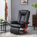 Modern PU Leather Swivel Recliner Chair with Footrest – Compact Armchair for Living Room & RV