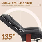 Fauteuil inclinable pivotant en cuir PU moderne avec repose-pieds – Fauteuil compact pour salon et camping-car