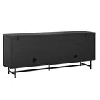 Meuble TV 4 portes de 178 cm pour téléviseurs jusqu'à 190 cm – Console moderne avec 2 armoires et étagères réglables