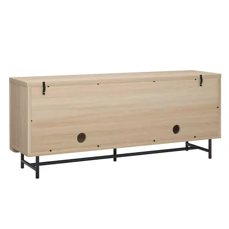 70" 4-Door TV Stand for TVs up to 75" – Modern Console Table with 2 Cabinets & Adjustable Shelves