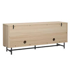 Meuble TV 4 portes de 178 cm pour téléviseurs jusqu'à 190 cm – Console moderne avec 2 armoires et étagères réglables