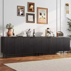 Meuble TV 4 portes de 178 cm pour téléviseurs jusqu'à 190 cm – Console moderne avec 2 armoires et étagères réglables
