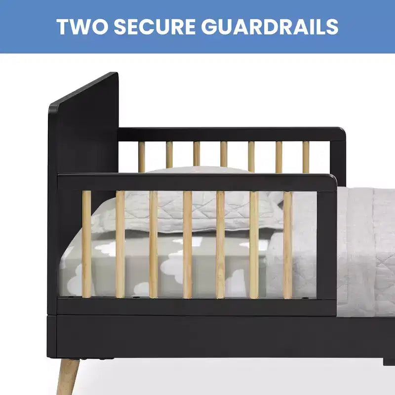 Logan Wood Toddler Bed – Stylish Big-Kid Bed with Rounded Spindles for Toddlers