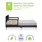 Lit pour tout-petit Logan Wood – Lit de grand élégant avec barreaux arrondis pour les tout-petits