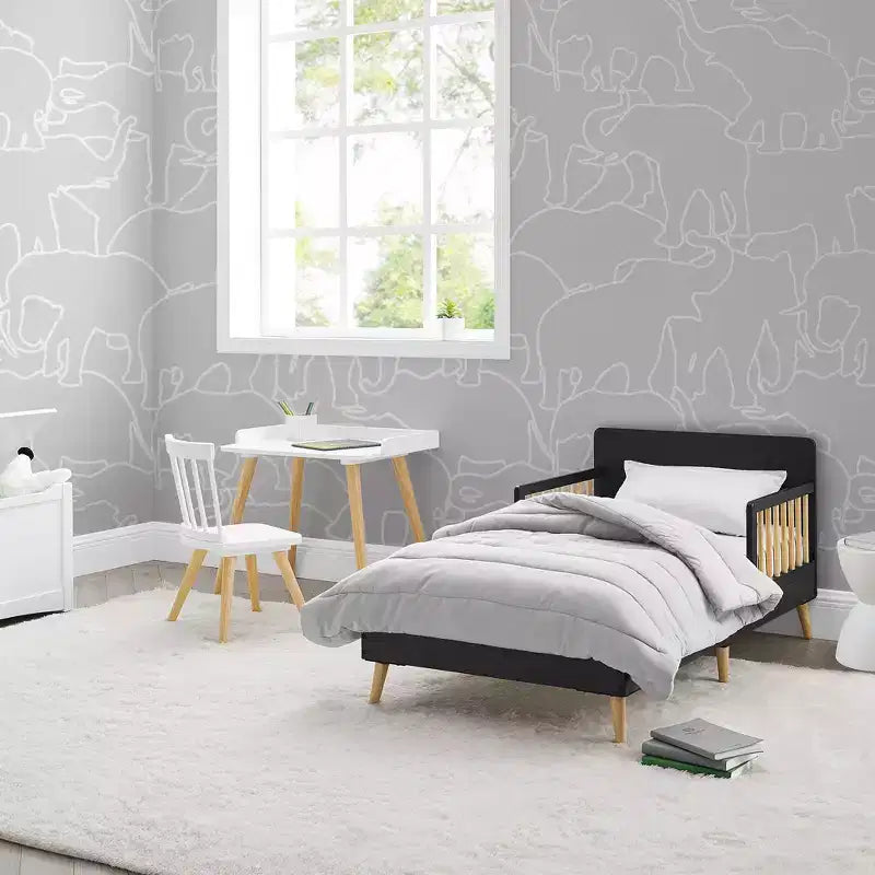 Logan Wood Toddler Bed – Stylish Big-Kid Bed with Rounded Spindles for Toddlers