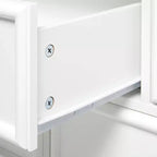 Commode à 7 tiroirs pour chambre à coucher – Finition peinture blanche avec pieds en bois distinctifs