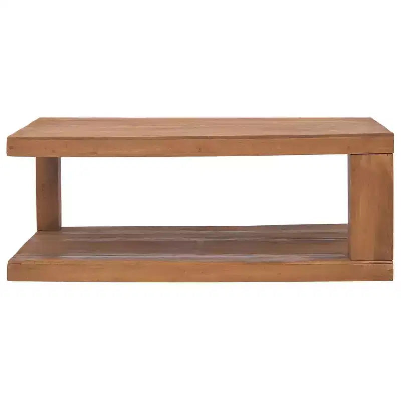 vidaXL Teak Wood Coffee Table Furniture - 35.4 x 19.7 x 13.8