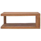 vidaXL Teak Wood Coffee Table Furniture - 35.4 x 19.7 x 13.8