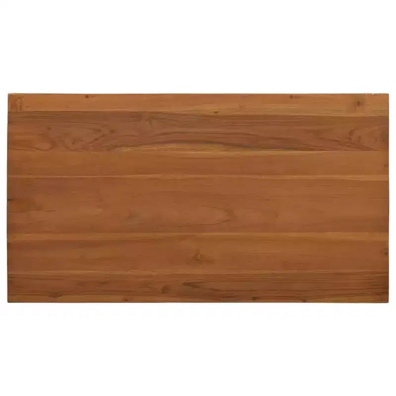 Teak Wood Coffee Table – 35.4" x 19.7" x 13.8" Natural Warm Brown Finish