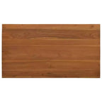 Table basse en bois de teck – 90 cm x 50 cm x 35 cm, finition brun chaud naturel