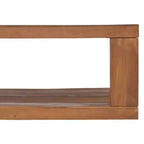 Table basse en bois de teck – 90 cm x 50 cm x 35 cm, finition brun chaud naturel