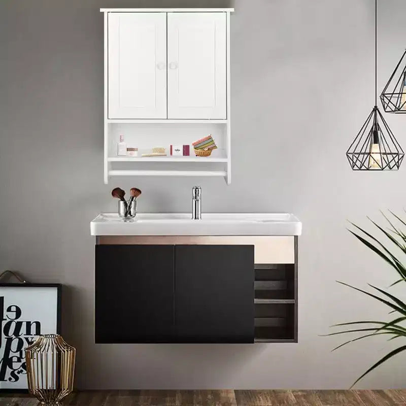 Wall Hanging Cabinet with Two Doors – Wall-Mounted Washer Storage Cabinet