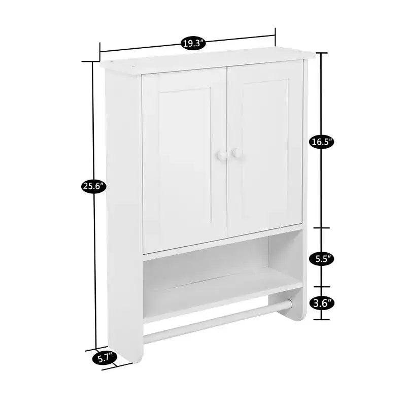 Wall Hanging Cabinet with Two Doors – Wall-Mounted Washer Storage Cabinet
