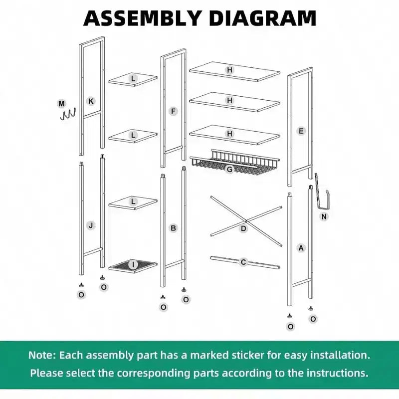 8 - Tier Over Toilet Storage with Side Rack, Adjustable Shelf Drain Basket, Freestanding Bathroom Organizer for Balcony