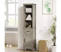 Rustic Gray Bathroom Narrow Cabinet Single-door, single-drawer compartmentalized storage Suitable for bathrooms and washrooms