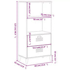 Étagère de rangement autoportante – Bois de pin massif pour bureau et maison