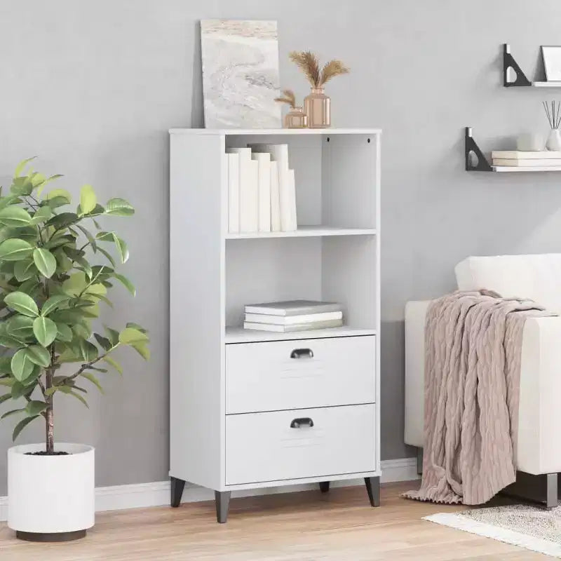 Freestanding Bookcase Storage Bookshelf Display Rack – Solid Pine Wood for Office & Home