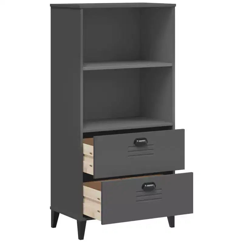 Freestanding Bookcase Storage Bookshelf Display Rack – Solid Pine Wood for Office & Home