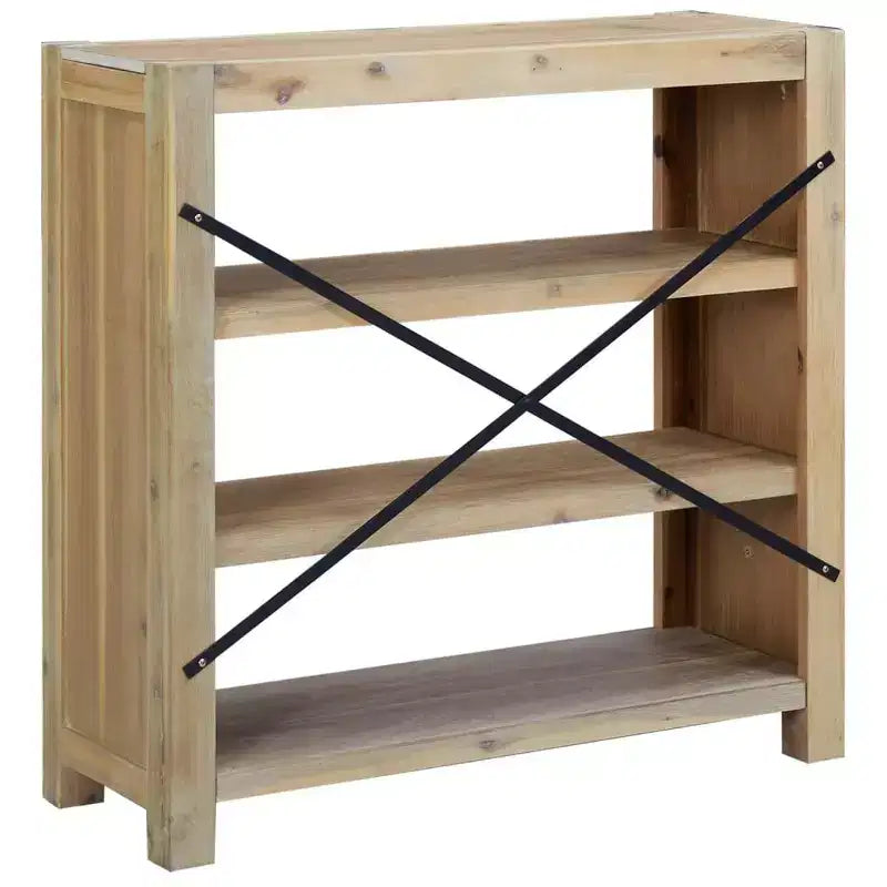 Bookshelf Display Shelf Rack for Living Room – 78.7" Solid Acacia Wood