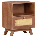vidaXL Bedside Cabinet 15.7x11.8x19.7 Solid Mango Wood