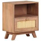 Table de chevet en manguier massif – 40 x 30 x 50 cm