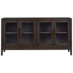 Buffet de salle à manger marron et beige avec rangements